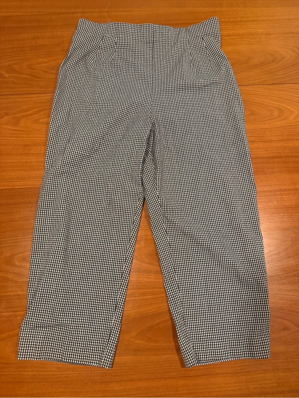 Briggs New York Black & White Gingham Chinos